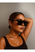 MODERN Unisex Kare Büyük Güneş Gözlüğü Polarized Siyah