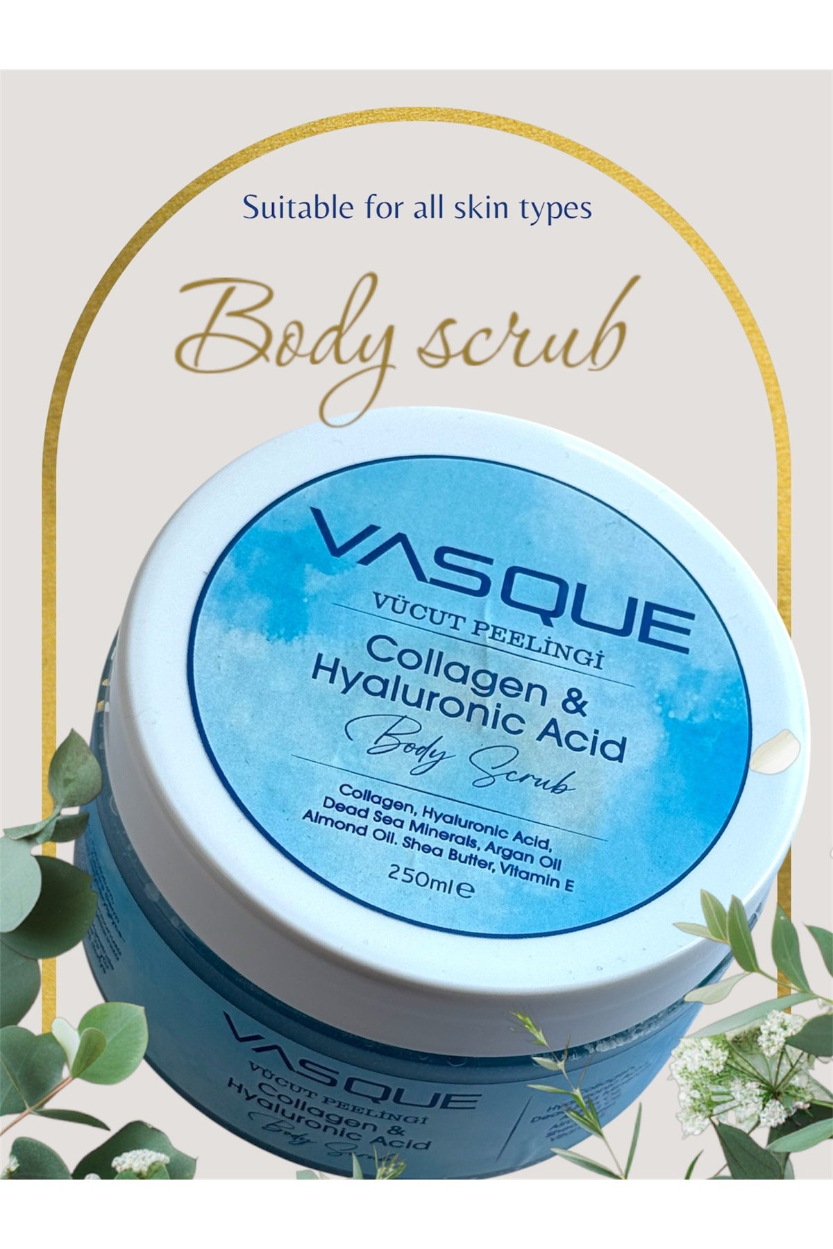 NEMLENDİRİCİ ARINDIRICI Hyaluronic Acid & Collagen - Vücut Peelingi