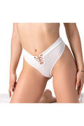 SHEY - Beyaz String Yüksek Bel Sexy Kadın Külot Beyaz