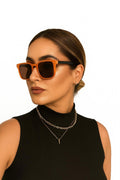 MODERN Unisex Cris Model Güneş Gözlüğü UV400 Kahverengi