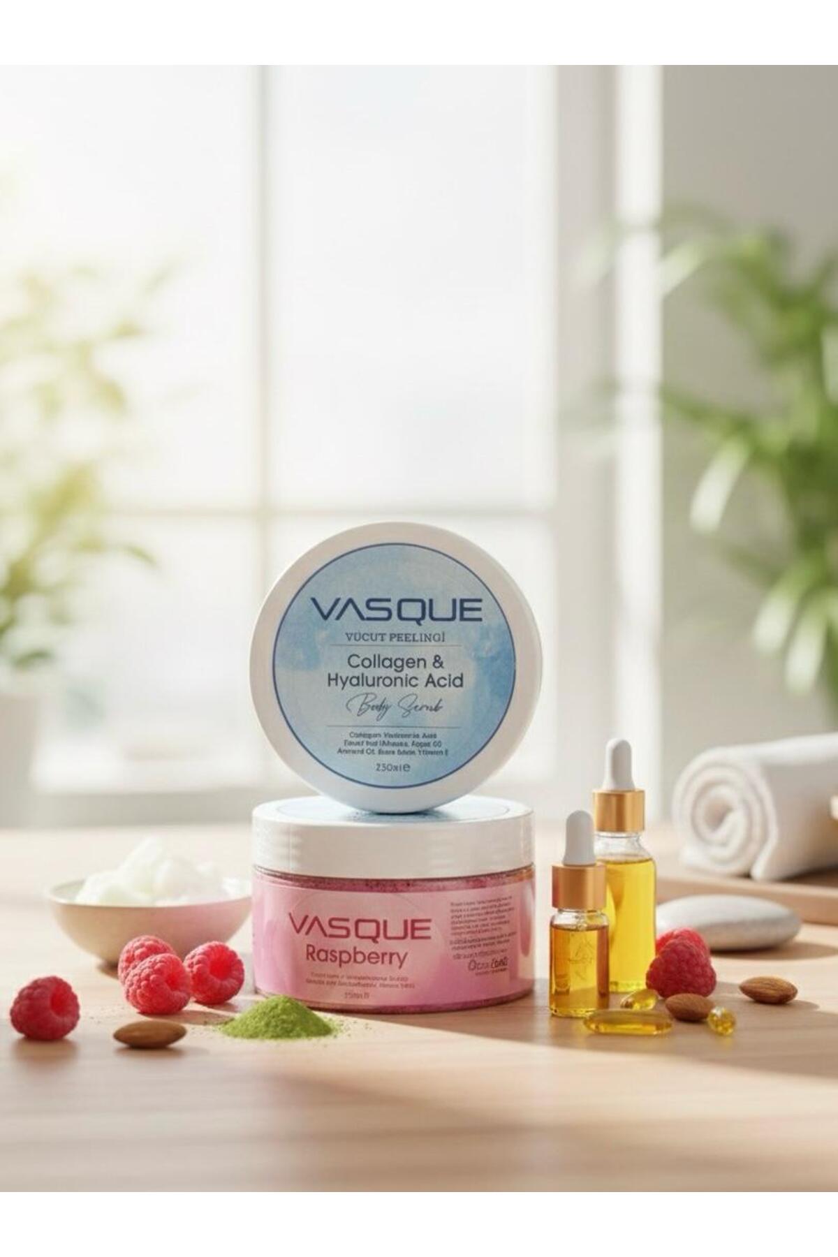 VÜCUT PEELİNGİ RASBERY VE COLLEGEN SET
