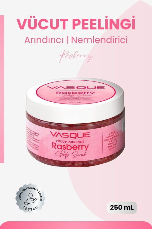 ARINDIRICI VE NEMLENDİRİCİ Rasberry Body Scrub Vücut Peelingi Collagen