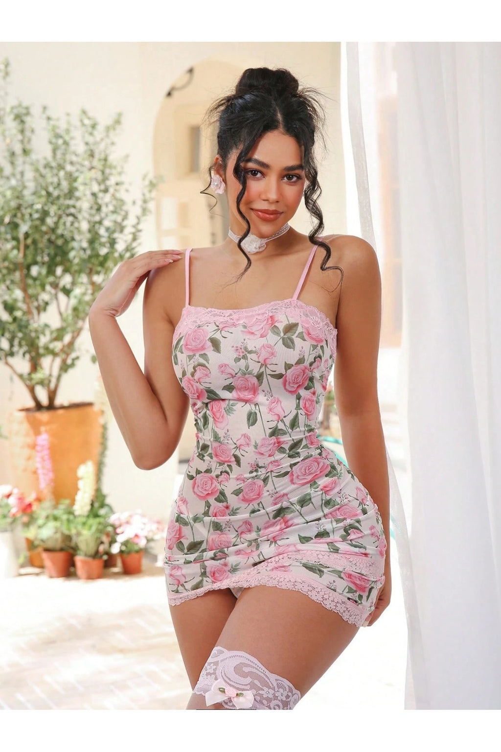 RENKLİ FANTEZİ GECELİK ÇORAP DAHİL DEĞİLDİR Çok Renkli