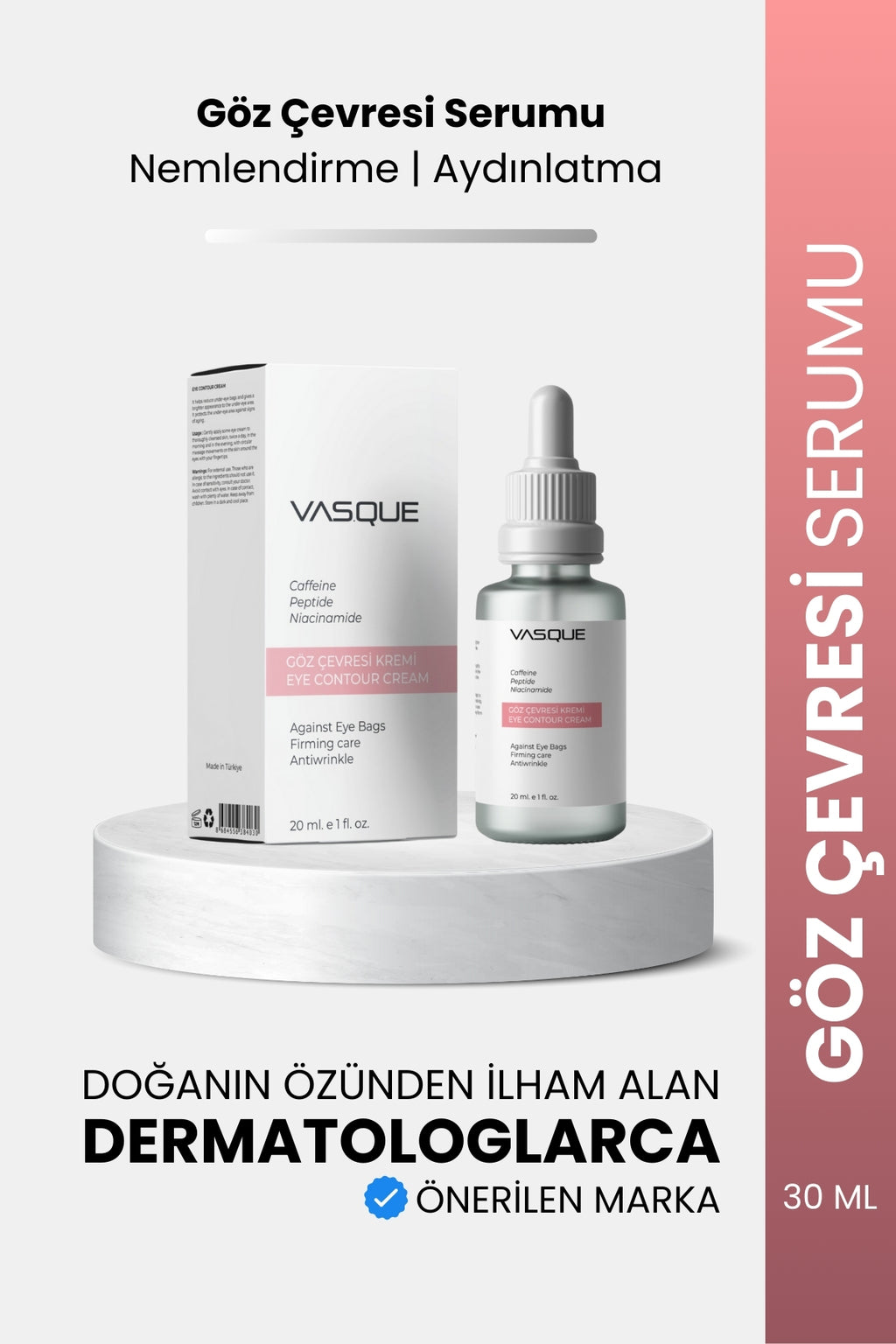 Göz Çevresi Aydınlatıcı & Kırışıklık Karşıtı Bakım Kremi 20 ml - Yaşlanma Karşıtı Etkili Çözüm
