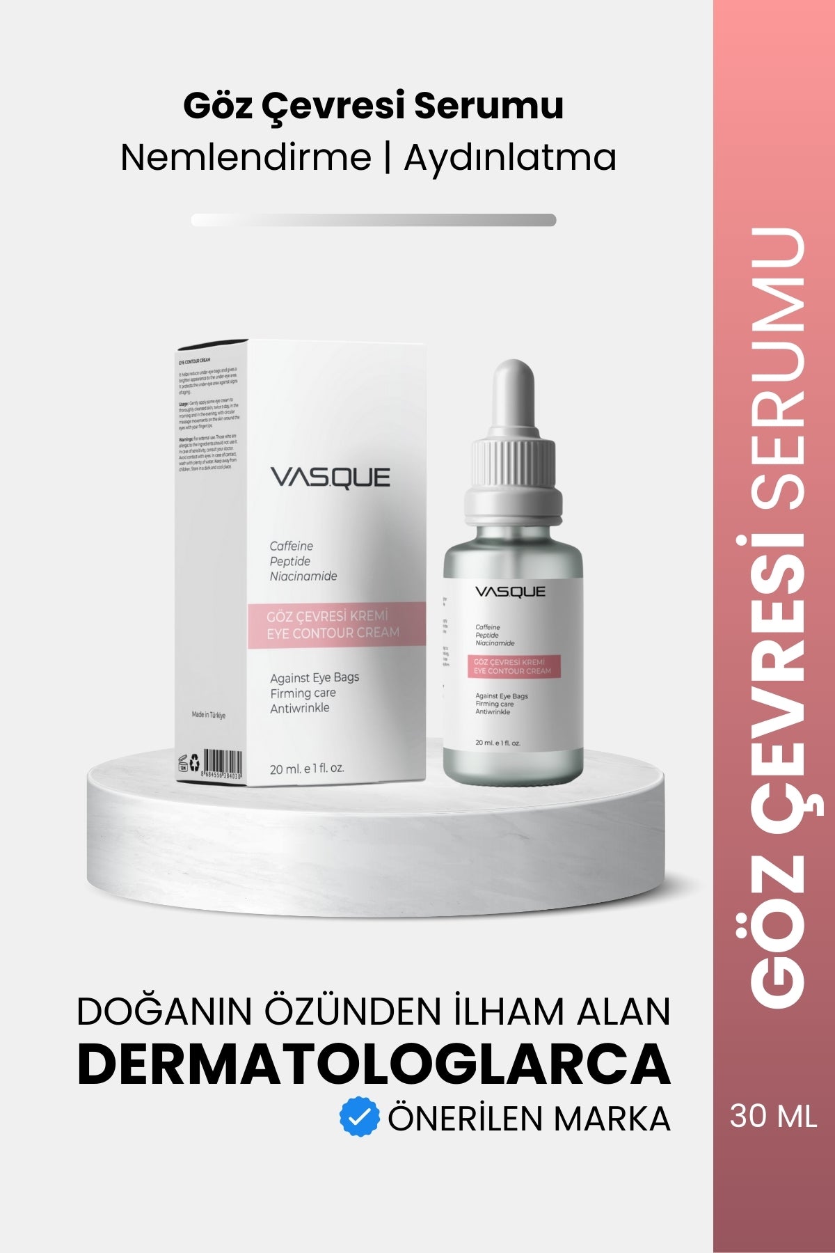 Göz Çevresi Aydınlatıcı & Kırışıklık Karşıtı Bakım Kremi 20 ml - Yaşlanma Karşıtı Etkili Çözüm