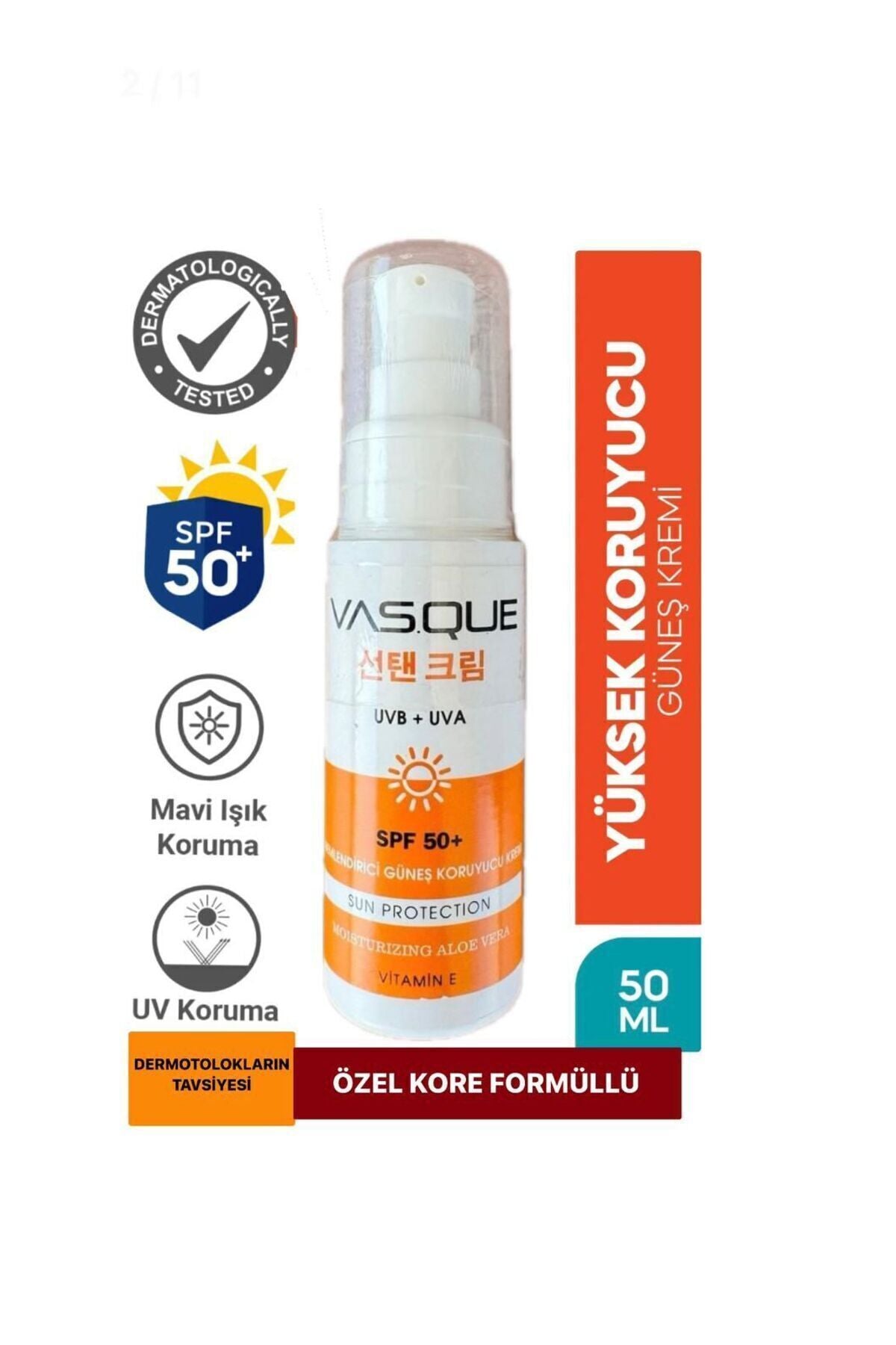 Leke Karşıtı Yüksek Koruyucu Güneş Kremi 50 ml - Yüz Ve Vücut, Tüm Ciltler, Kore Formülü