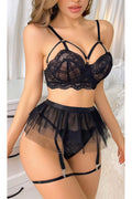 Fantezi Kostüm Jartiyer Seksi Etekli Gecelik Fantezi Seksi Kostüm Babydoll Bdsm, Erotic Gecelik siyah renk