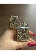 EJDERHA İŞLEMELİ GOLD METAL ÇAKMAK Sarı