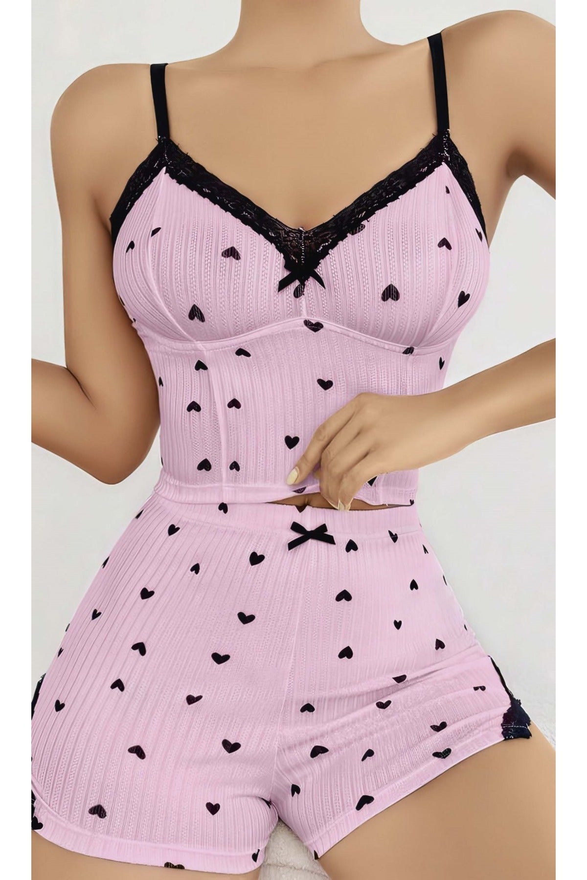 FANTEZİ SEXY PİJAMA TAKIM Pembe