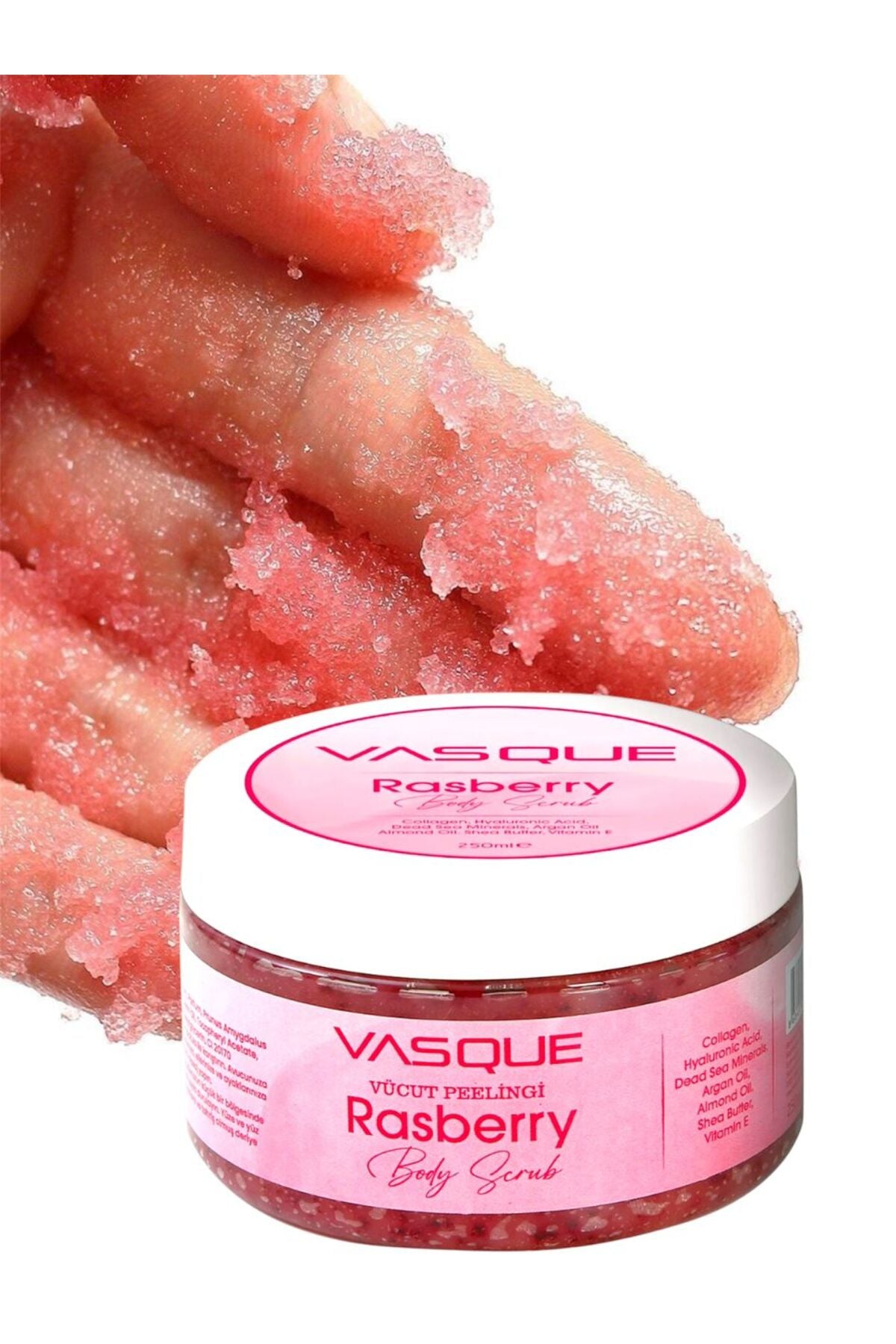 ARINDIRICI VE NEMLENDİRİCİ Rasberry Body Scrub Vücut Peelingi Collagen